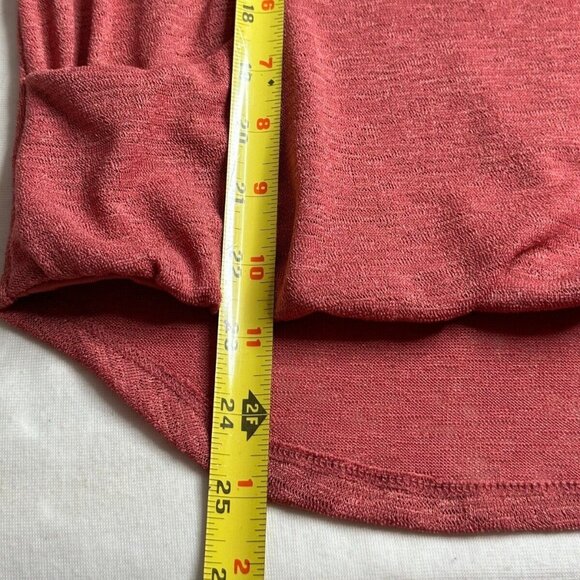 Liz Claiborne Top Chatleston Pink Criss Cross Wrap V neck Business Size Medium - Picture 10 of 11